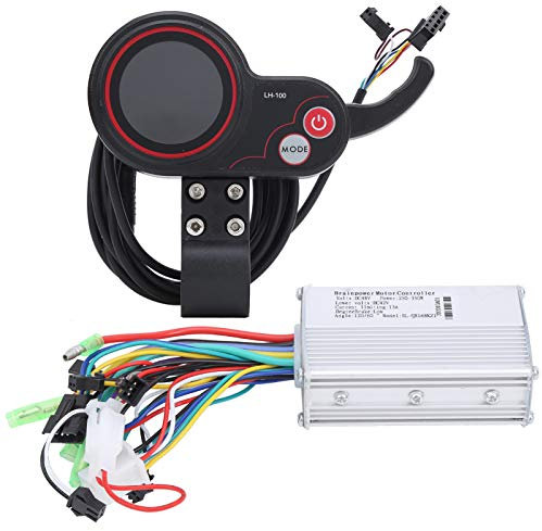 BuyWeek Elektrofahrrad Motor Controller Kit, 48V 250W 350W Elektroroller Motor Controller LCD Display Panel mit Schalthebel für E-Bike E-Scooter(48V)