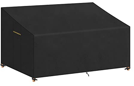 VANSHEIM Abdeckhauben für Sofas Abdeckung Abdeckplane Für Gartenbank Abdeckung 2 Sitzer Sofa Abdeckung Schutzhülle für Gartencouch Winterfest Wasserdicht Lounge Sofa Abdeckung 200x99x61/89cm