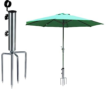 Kellegour Pied de Parasol,Support de Parasol de Plage,Support de Parasol Amovible,Support de Parasol avec Ancrage au Sol,pour Pêche,Jardin,Plage