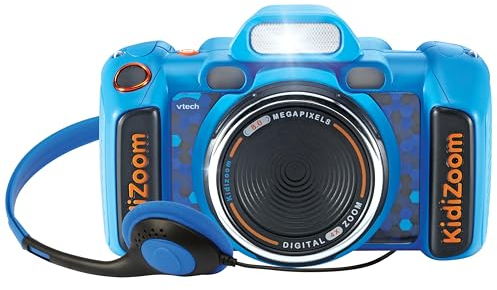 VTech - Kidizoom Duo FX blue, Kids camera, Selfies, Video, Color screen, Comic Studio, Filters and Fun Effects, Gift for children ages 4 to 12, Spanish Content