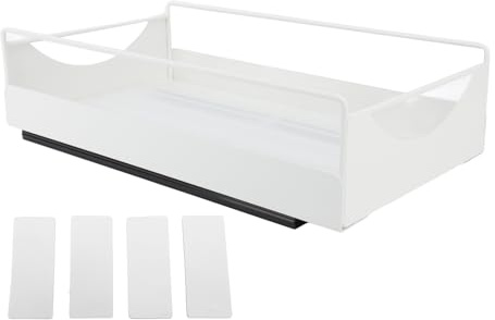 Organisateurs Et Rangements D'armoires Extractibles, étagère Coulissante Pour Armoire De Cuisine, Paniers En Fil Coulissant, Tiroirs Pour Placard(A-Blanc)