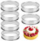 Hilsita 6 Pezzi Anello rotondo del muffin inglese,stampo per crostata,anello pasticceria alimentare dell'acciaio inossidabile per il pancake soffice,le uova fritte,anello di cottura (Diametro 10 cm)