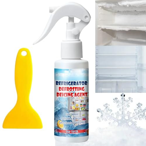 Defrosting Spray for Fridge Freezer,Freezer Defrosting Spray,Powerful Refrigerator Defrost Spray,Mulit-Use Freeze Spray for Refrigerator,De icer Spray for Car,Efficiently Quickly Removes Ice Buildup