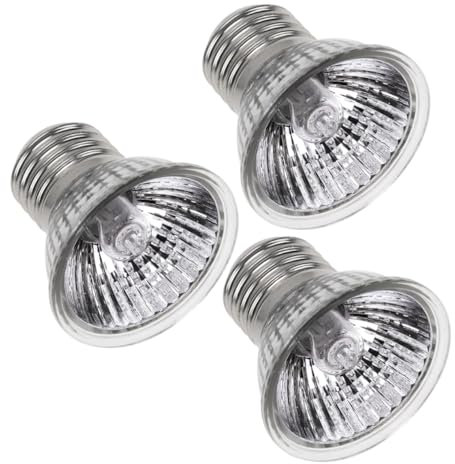 Happyyami 3pcs Pet Insulation Heating Lamp Bulb for Lizard Aquarium Snake Pet Heating Emitter Light