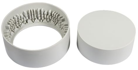 Rayher Silikon Gießform Schale Häuserrand, 13,2 cm ø, Höhe 5 cm, zum Ausgießen mit Kreativ Beton, Art Resin Gießharz, Raysin-Gießpulver, Gießform Untersetzer, 36192000, Grau