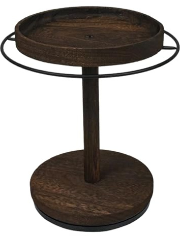 Organizador de Gafas | 360 Grados Giratorio Soporte Para Gafas De Sol Con Bandeja Y Base,Estante Exhibidor De Madera Para Lentes,Para Llaves Joyería Collar Mesita De Noche Tocador Vestidor Mesa