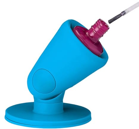 Soporte de esmalte de uñas antiderrames, soporte de silicona suave de 9,4 cm, soporte para botellas de esmalte de uñas de silicona, soporte de esmalte de uñas de silicona, bisagras que no se pueden