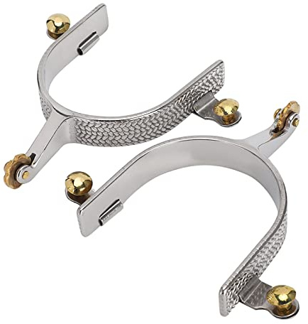 NUMNBE Staffe per Cavallo Western in Acciaio Inossidabile, da Equitazione con Ingranaggi in Ottone per Uomo - Resistenti e Sicuri, Design Elegante e Pratico per Cavallerizzi