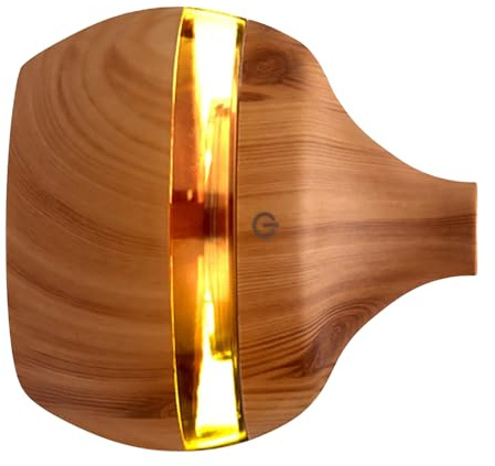 Humidificateur Lumineux Et Coloré, Mini Diffuseur D'Huiles Essentielles, Diffuseur D'huiles Essentielles pour La Maison, Humidificateur À Bois Portable Purificateur d'air Electrique