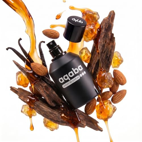 Dyub - AQABA - Extrait de Parfum Unisex 50 ml – (35% Duftöl) mit Pheromonen - Orientalisch-süßer Duft mit Mandel, Vanille & Honig - bis zu 12h lang anhaltender Duft - Made in Germany