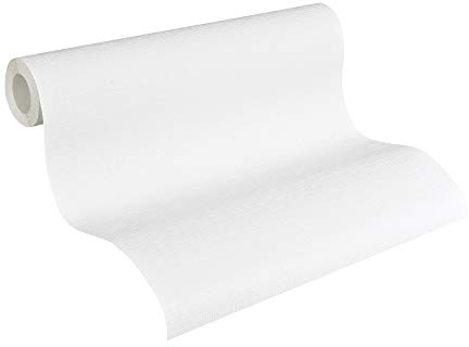 A.S. Création Papier Peint Intissé überstreichbare Meister Papier peint 10,05 x 0,53 m Blanc fabriqué en Allemagne 250513 2505–13