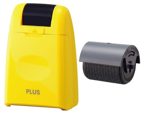 Plus Identity Protection Stamp Roller Keshipon Yellow 37-649+ Dedicated Ink Cartridge 1 pc 37-299