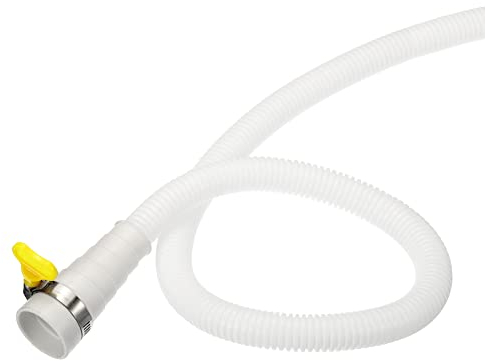 sourcing map Universel Climatisateur Vidange Tuyau Multiple Dimension Connecteur 20-30mm ID 3.3ft avec Pince pour AC Unités Lavage Machine Robinet, Blanc Paquet de 3