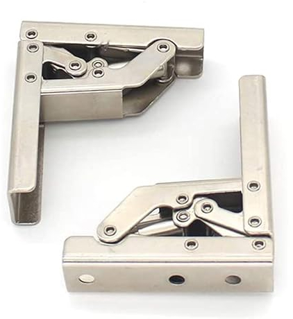 2 Pièces Charnières pour Placards, Charnières Pliant 90/180 Degré Recouvrante Charniere Porte en Acier Inoxydable Charniere Meuble Cuisine Invisible