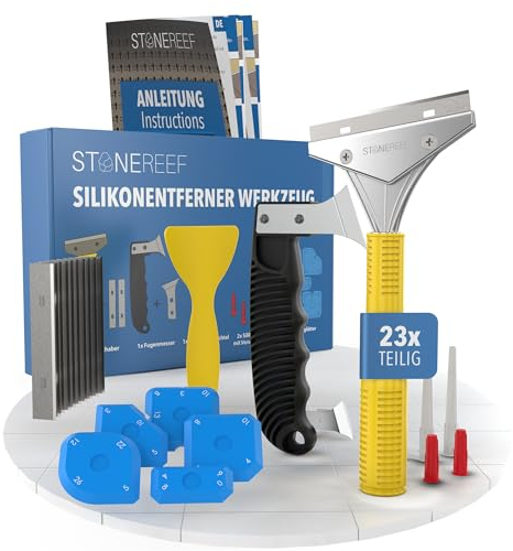 STONE REEF Juego de herramientas para eliminar silicona, incluye cuchillo para juntas, rascador de juntas, raspador de juntas de silicona, eliminador de juntas de silicona