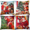 Kissenbezug Weihnachten 45x45cm - 4er Set Weihnachtsdeko Innen Kissenbezug, Vintage Weihnachtsdeko Rot Kissenbezüge Für Christmas Decorations Indoor, Wohnzimmer, Bedding, Deko Weihnachts Kissenbezüge