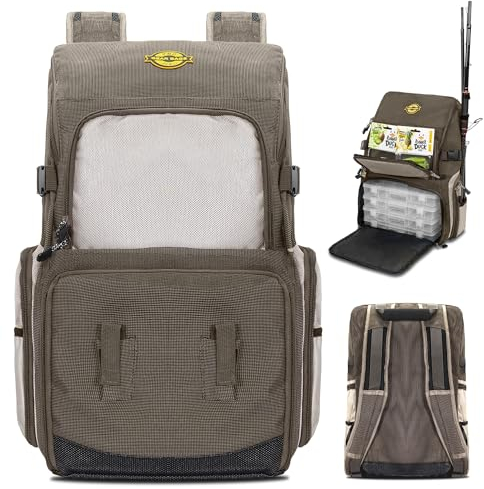 Pro Tackle Angel-Rucksack Luxus Force One / Rucksack für Angler, Köderboxen- Fach, Angeltasche, Rutenrucksack