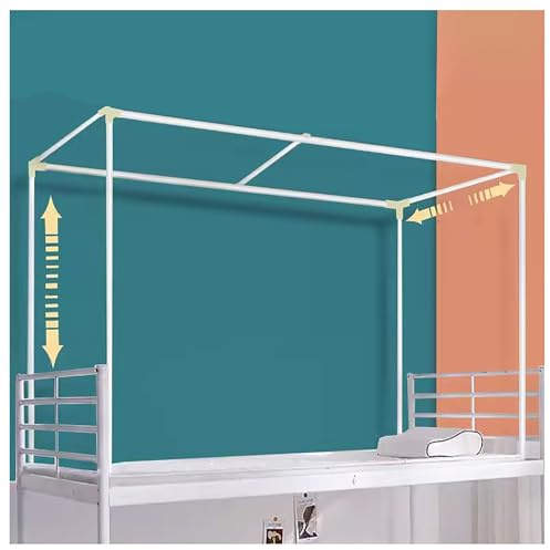 Toldo de 4 esquinas, marco de cama, postes de cortina de cama, toldo de doble parte superior, toldo de tienda de campaña, toldo de acero inoxidable, marco de cama, retráctil – toldo de litera para