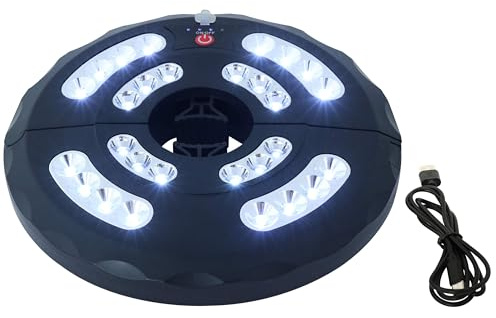 Akku Sonnenschirm Beleuchtung Ø 20 cm schwarz 28 LED mit Timer
