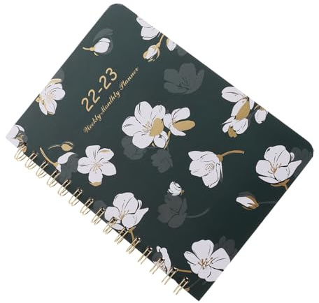 Veemoon Planner con Spirale Agenda Giornaliera Leggera e Portatile Calendario Annuale Inglese per Studenti e Organizzazione Personale