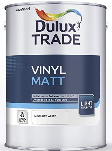 Dulux Light & Space Matt Emulsion Paint For Walls And Ceilings - Absolute White 5 Litres