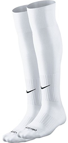 Unisex Nike Classic II Cushion Over-the-Calf Football Sock, White, Men Size 6-8, Womens Size 6-10
