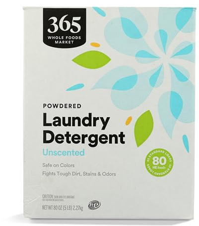 365 by Whole Foods Market, Powdered Laundry Detergent, Unscented, 80 HE Loads, 80 Ounce
