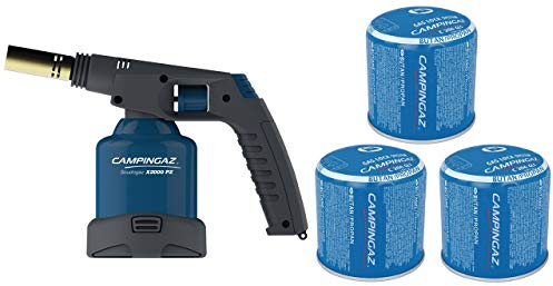 SOUDOGAZ X2000 PZ Lampe à souder avec 3 cartouches perçables Campingaz