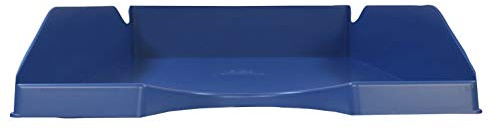 Exacompta - Réf. 123100D - 1 corbeille à courrier bleu Clean'Safe - dimensions utiles 34 x 25 x 6,5cm - pour format A4+ - peut contenir 500 feuilles - couleur bleu - traité avec un actif antimicrobien