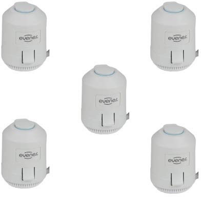 Lot de 5 servomoteurs pour chauffage au sol 230 V fermé sans courant M30 x 1,5 VA80