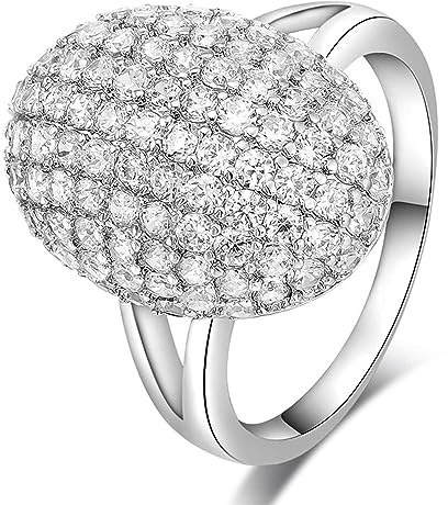 Anillo de anillo de cristal brillante chapado en plata con circonita cúbica de Vampire Twilight Bella's, anillos de recuerdo de luz del día, luna nueva, amanecer, compromiso, boda, anillos de dedo