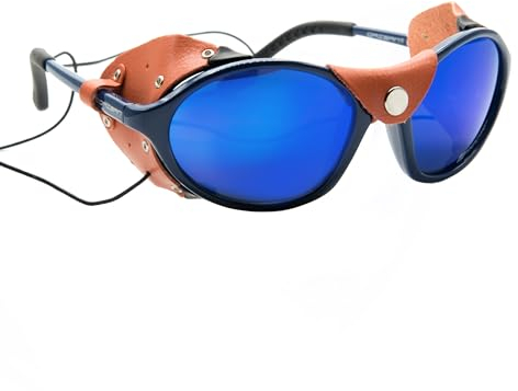 Daisan Everest Gletscherbrille Bergsteigerbrille Schutzfaktor Kat. 4, 100% UV Schutz (Blau)