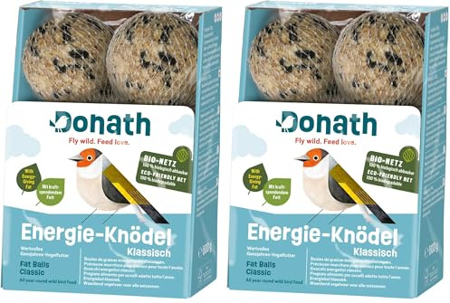 Donath Energia Classica Polpette di Gnocchi con Grassi Energizzanti per Cince 600 g (Confezione da 2)
