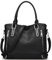 Long Keeper Leather Handbags for Women Classic Hobo Bag Soft Leather Satchel Tote Bag Crossbody Large Shoulder Bags with Detachable Strap (Black)