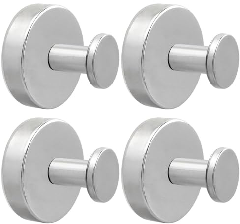 Mesee 4 Pz Gancio a Ventosa Appendi Accappatoio Bagno Porta Asciugamani Ventosa Gancio Ventosa Rimovibile e Riutilizzabile Senza Foratura Gancio per Porte di Vetro Paret Bagno Cucina