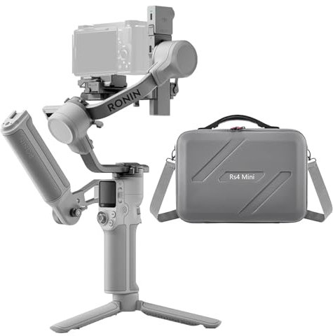 DJI RS 4 Mini Combo con bolsa de transporte portátil, estabilizador de cardán para cámaras Canon/Sony/Panasonic/Nikon/Fujifilm, bloqueo de ejes, carga de 2 kg, asa de maletín
