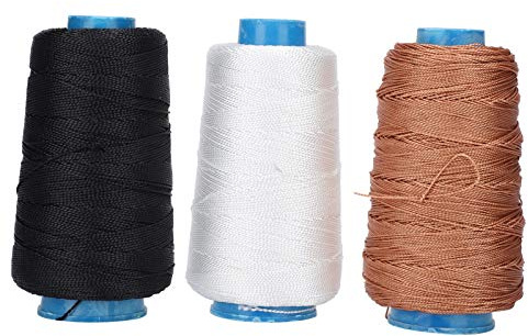 Filo in nylon incollato Filo di cucito forte per jeans in pelle strumenti di tessitura dei capelli