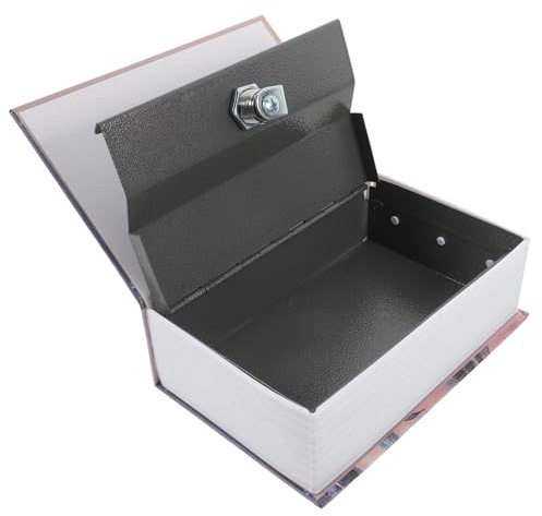 Zerodeko Cassaforte Nascosta a Forma di Libro Finto con Serratura e Chiave, Scatola di Sicurezza Decorativa per Denaro e Gioielli, Portatile per Viaggi e Uso Domestico