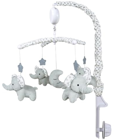 Crib Mobile - 73x33cm | Plush Elephant Musical Crib Mobile | Soft Toy | Bedtime Nursery Rotator |, Hanging Sensory For Girls, Boys, Room, Playtime, Sleep, And Relaxati