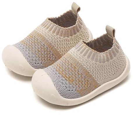 Zapatos para bebés niños y niñas Calcetines Transpirables Primeros Pasos Interiores Exteriores Botas Goma Antideslizantes sin Cordones