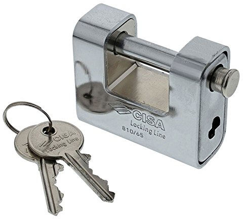 CISA 121810650, Lucchetto Incamiciato Locking Line, Camicia in Acciaio, 65 mm