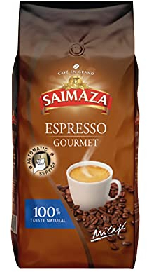Saimaza Gourmet, café en grano, tueste 100% natural 1Kg en Atmósfera protectora.