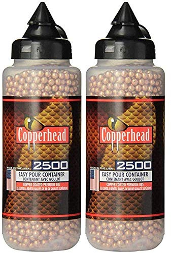 Airgun Ammo: Copperhead BB's- 2500 CT. Copper Coated 2 Pack of 2500