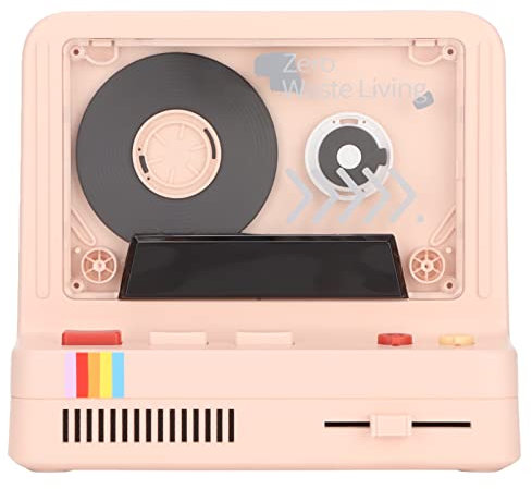 Auto-Audio-Bluetooth-Kassettenspieler, Tragbarer Kassettenlautsprecher Stereo-Sound-Multifunktions-Musikkassettenspieler mit Rhythmischem Nachtlicht für Aromatherapie (Rosa)