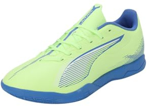 PUMA Unisex Adults Ultra 5 Play IT Soccer Shoe, Fizzy Apple-PUMA White-BLUEMAZING, 10 UK