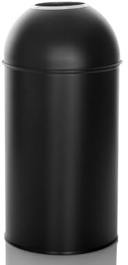 HJH Office Cestino per rifiuti 50L CLEAN O 50 Iron, cestino per rifiuti aperto, capacità 50L, Nero, 741011