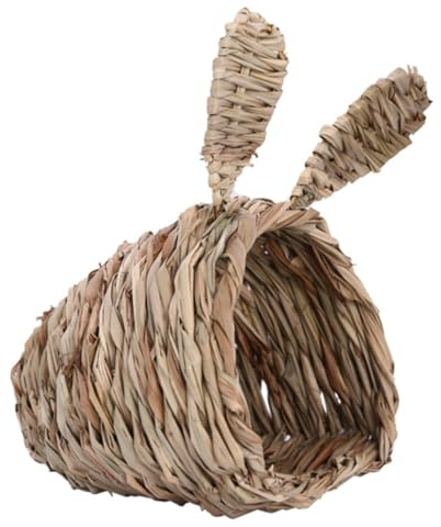 FONDOTIN Meerschweinchen-Versteck Gras Kaninchennest Kaninchen-Grashaus Meerschweinchenhaus Nest vielseitige Versorgung