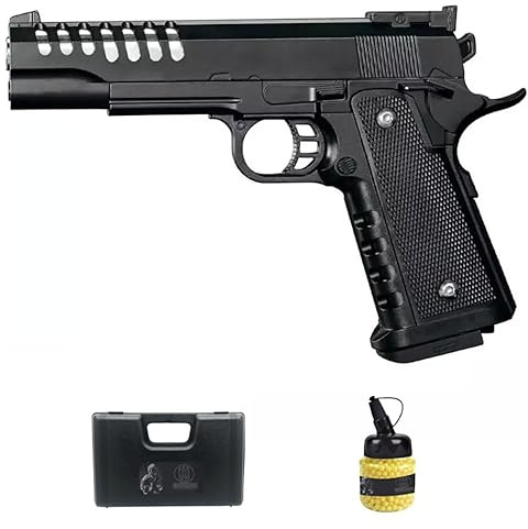 Pistola Saigo M1911 HI-Capa Muelle (6mm) | Pistola de Airsoft Calibre 6mm + biberón + maletín. Pistola de iniciación al Airsoft