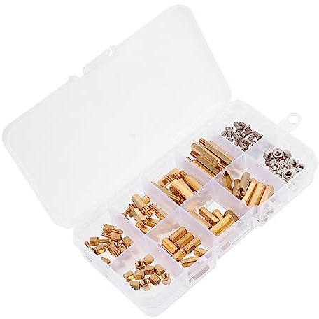 MUCKLILY Hexagon Socket Copper Pillar Screws Box Brass Column Nut Isolated Column Support Fixing