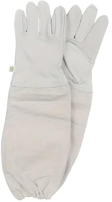 Fenteer Guantes de Apicultura (1 Par), Portátiles, de Manga Larga, Accesorios para Apicultores.